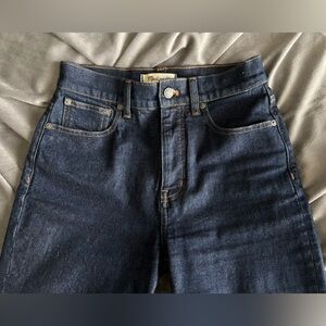 Madewell Women’s 90’s Straight High Rise Dark Blue Jeans